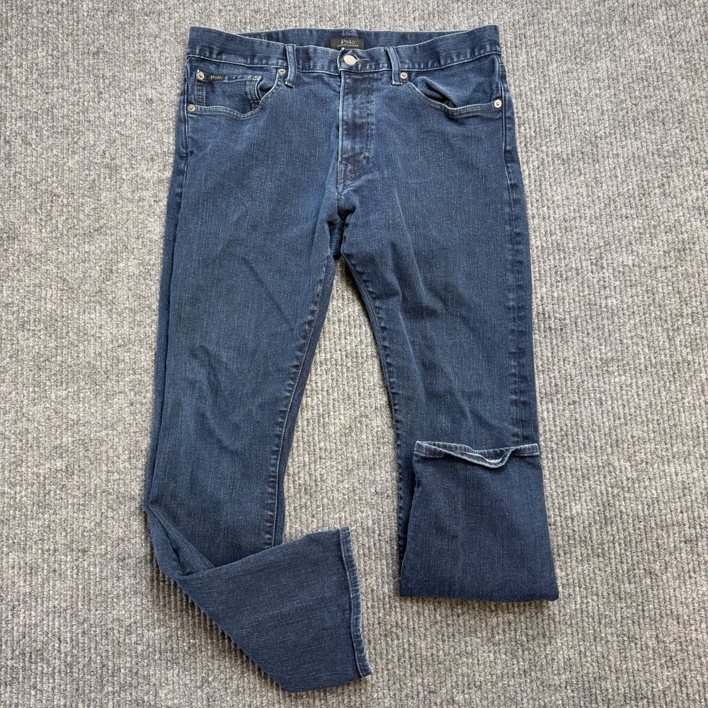 Polo Ralph Lauren Jeans Mens 33x30 (32x28) Varick Slim Straight Stretch Denim